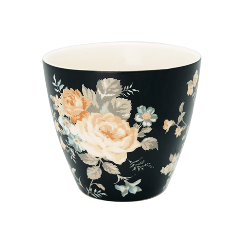 Josephine Porselen Latte Bardağı/Fincanı Siyah Renk 300 ml