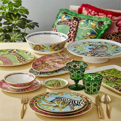 İl Giardino Leopar Desenli Pasta Tabağı 19 Cm