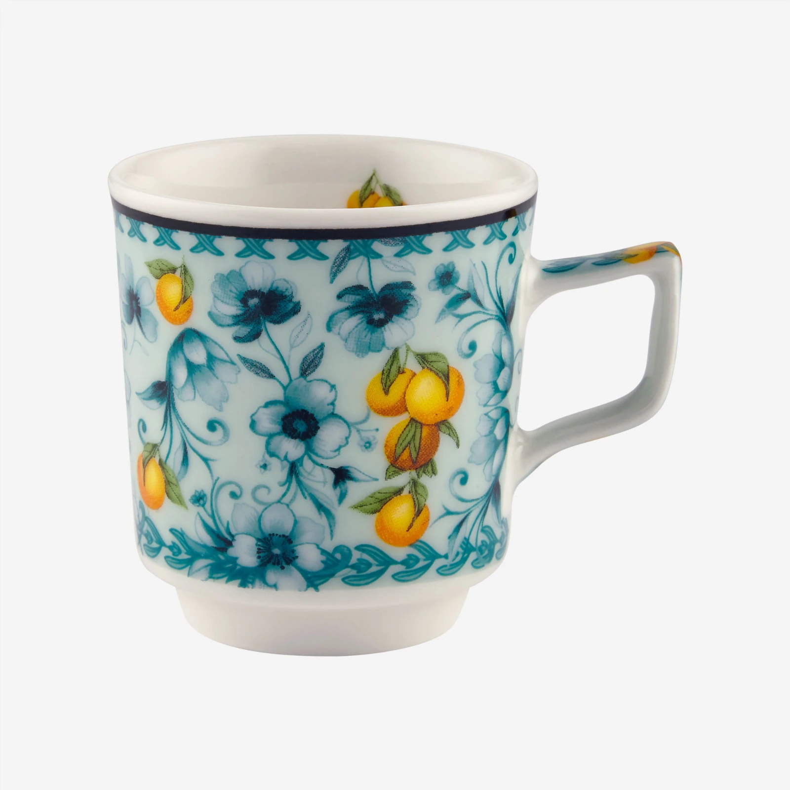 Arancia 2'li Türk Kahvesi Fincan Seti Turkuaz Renk 120 ml