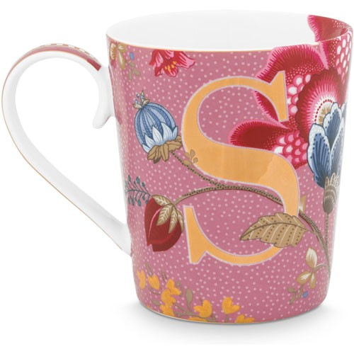 Harfli Mug S Harfi Pembe Renk 350 ml