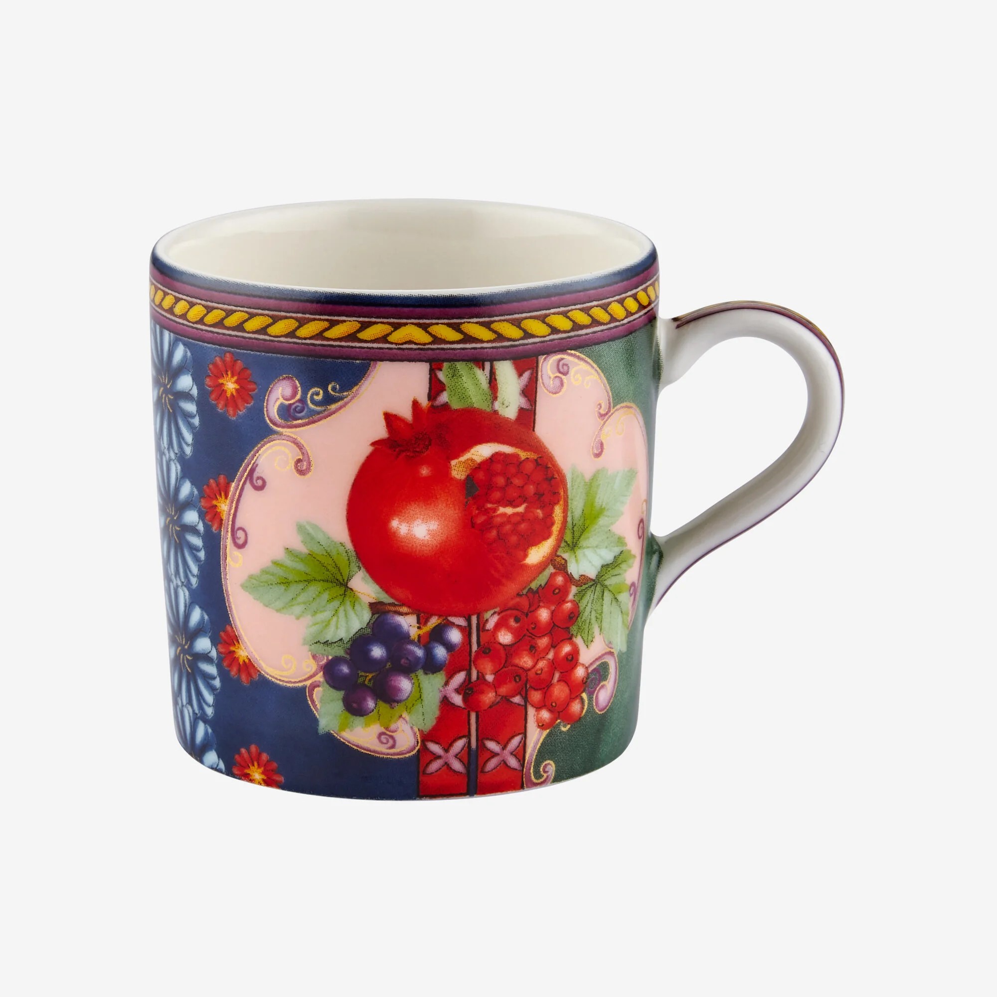 Capri Porselen Kahve Fincan Seti Mavi Yeşil Renk 120 ml
