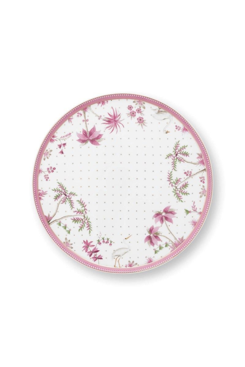 Jolie Porselen Mini Kek Standı Pembe Renk 21 cm
