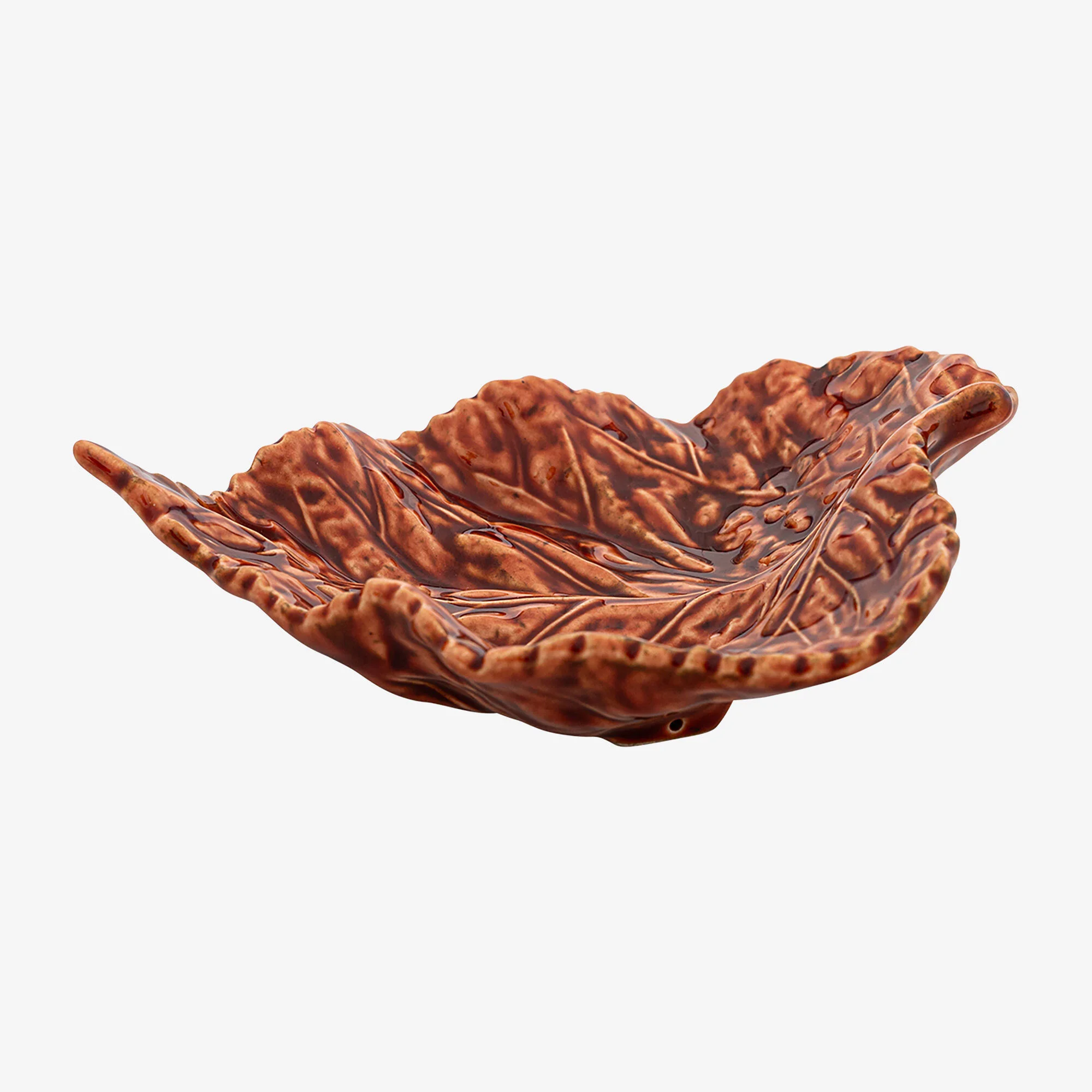 Bordallo Pinheiro Seramik Servis Tabağı 21 Cm Turuncu Renk