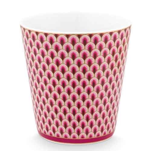 Flower Festival Kırmızı 4'lü Kulpsuz Mug Seti Kırmızı Renk 230 ml