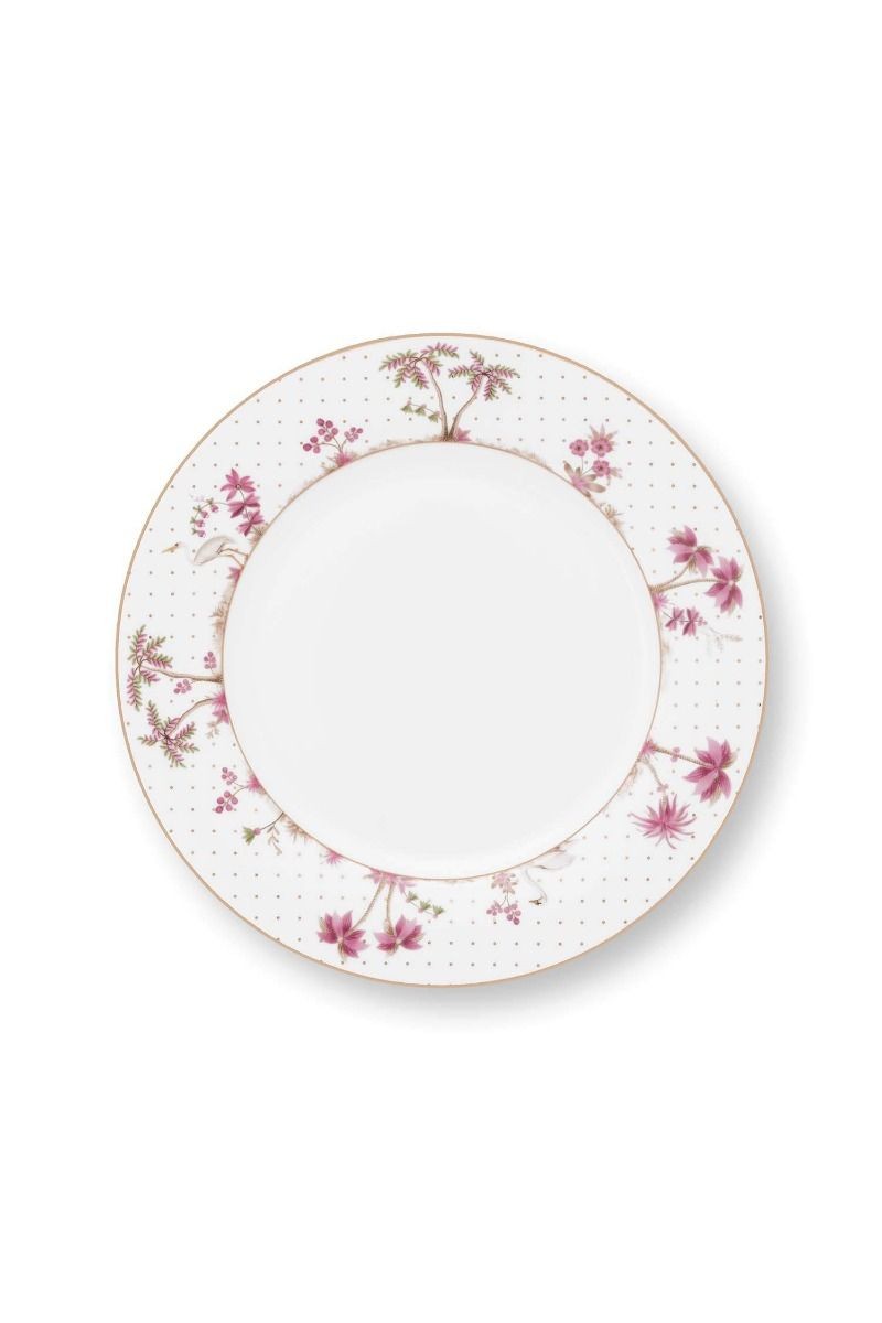 Jolie Porselen Yemek Tabağı Pembe Renk 26,5 cm