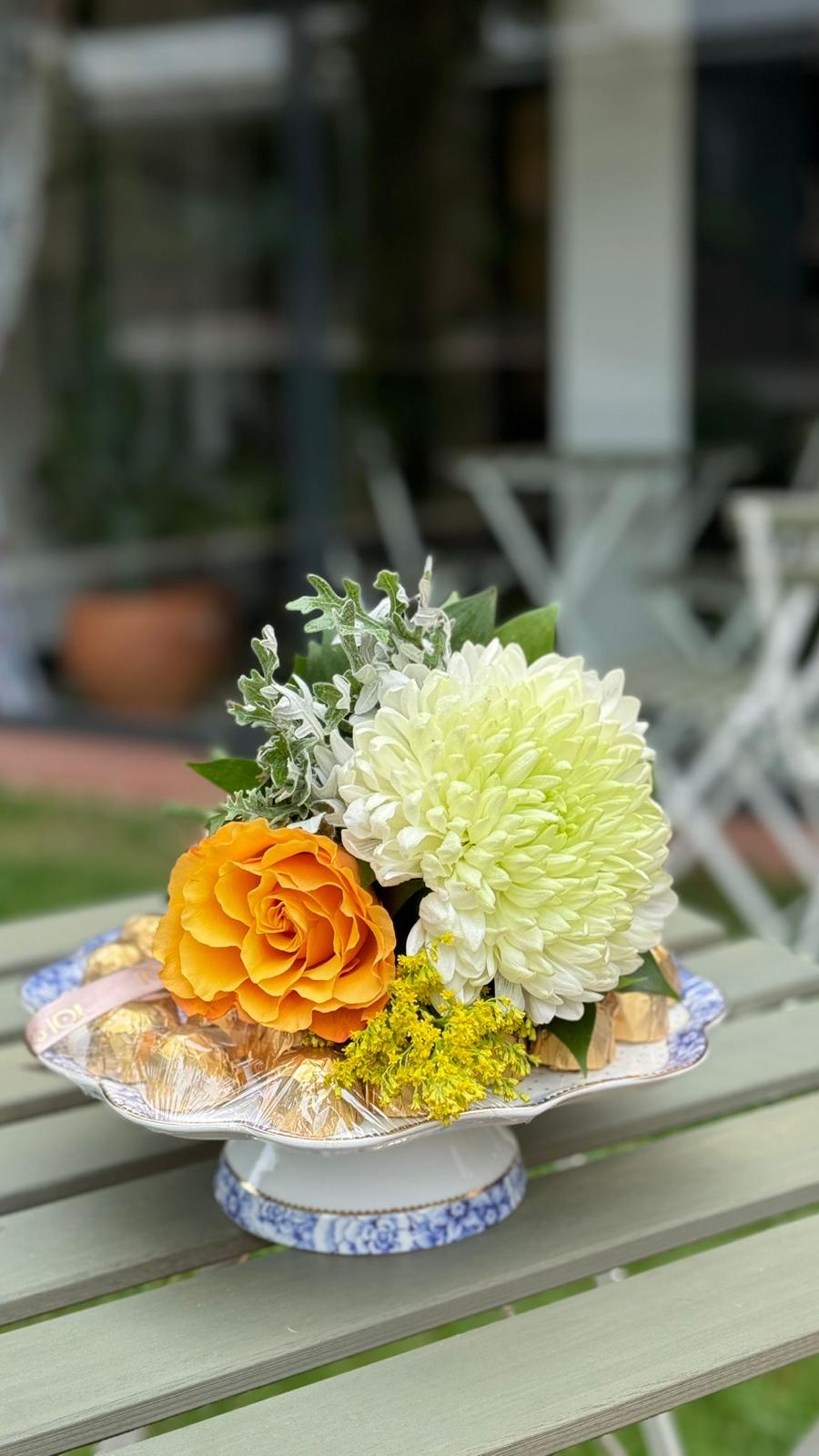 Royal White Mini Kek Standı Mavi Renk