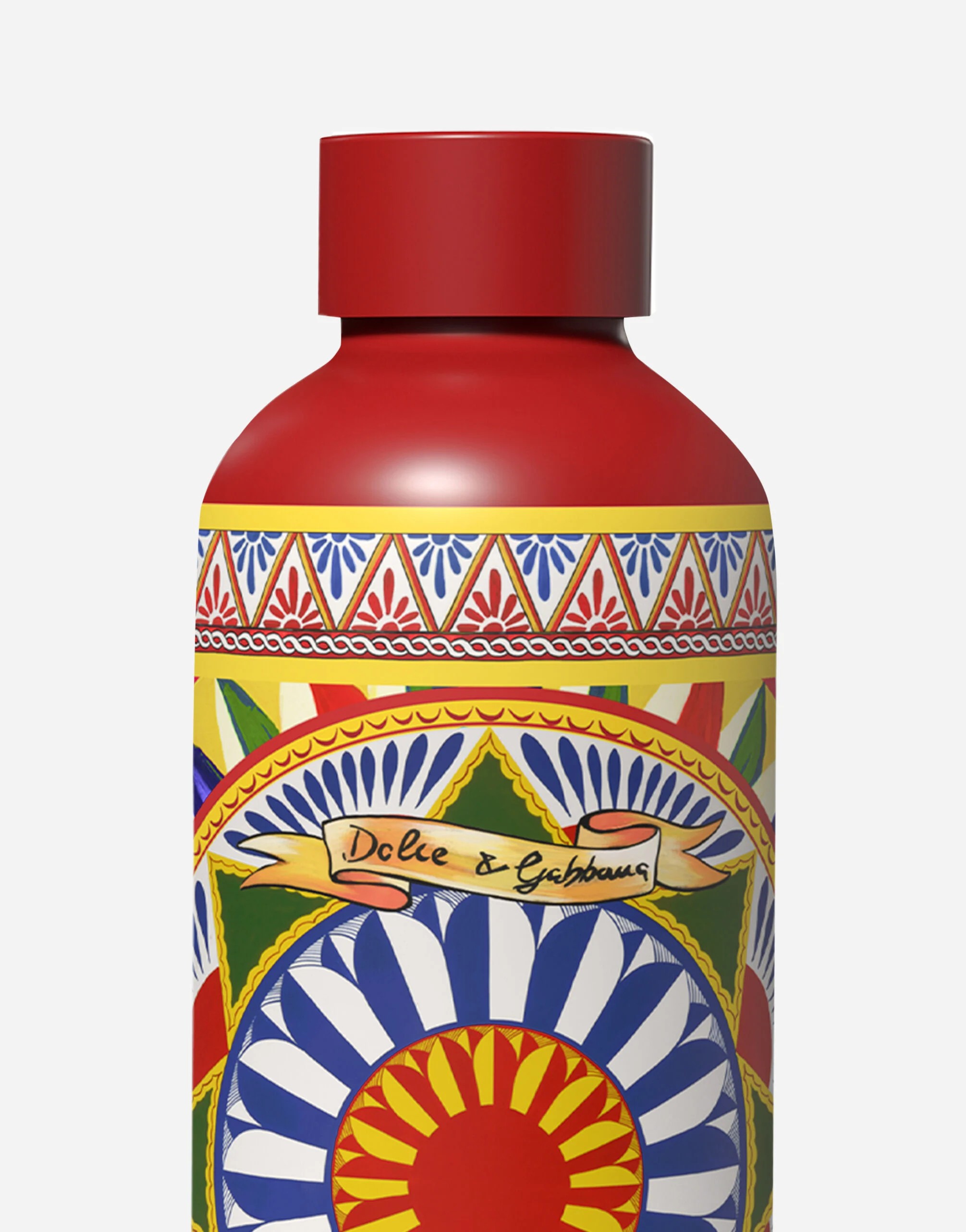 Dolce & Gabbana Sıcak Soğuk Termos 500 ml - Kırmızı Sarı Renk DG Floral