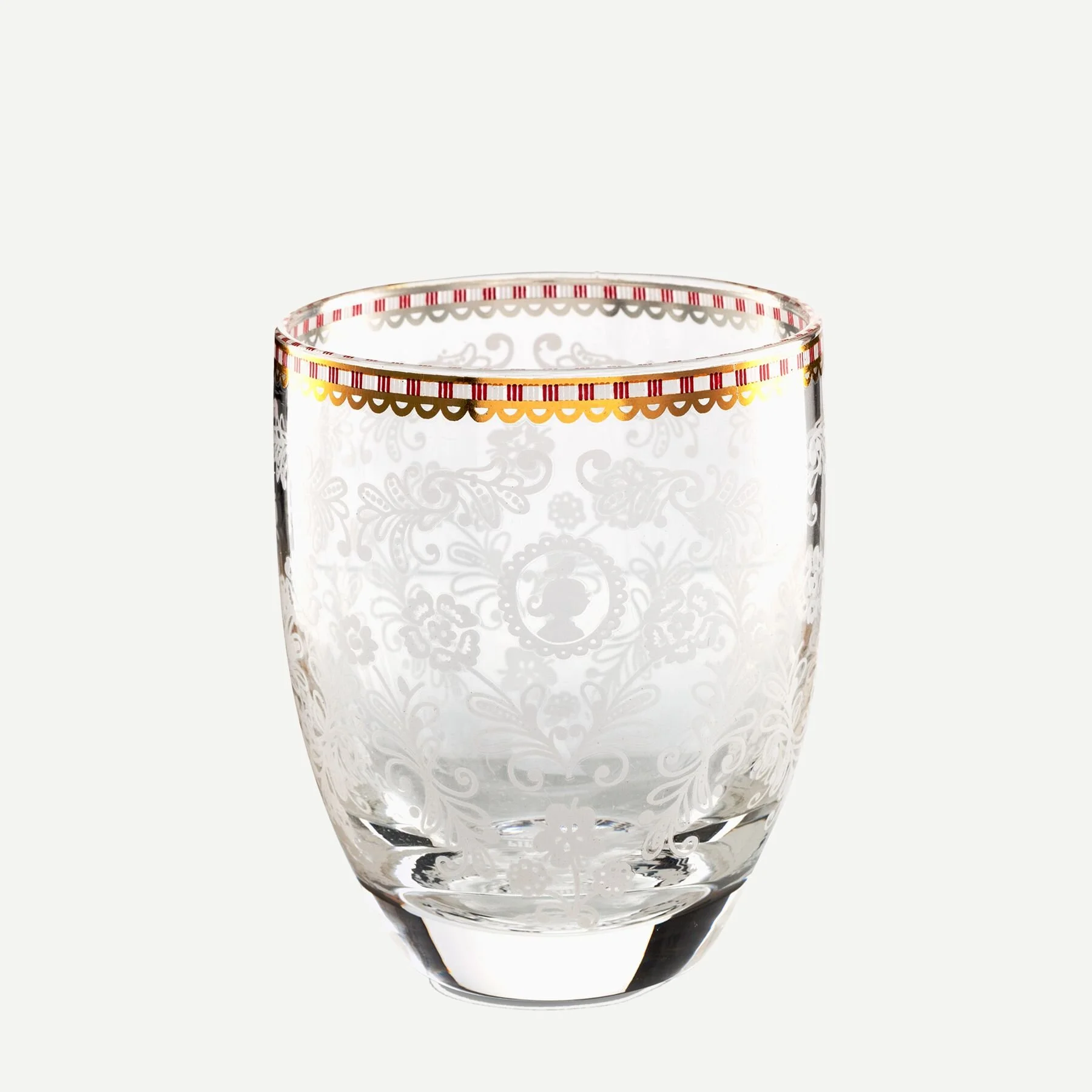 Blushing Birds Şeffaf Cam Kısa Su Bardağı 280 ml