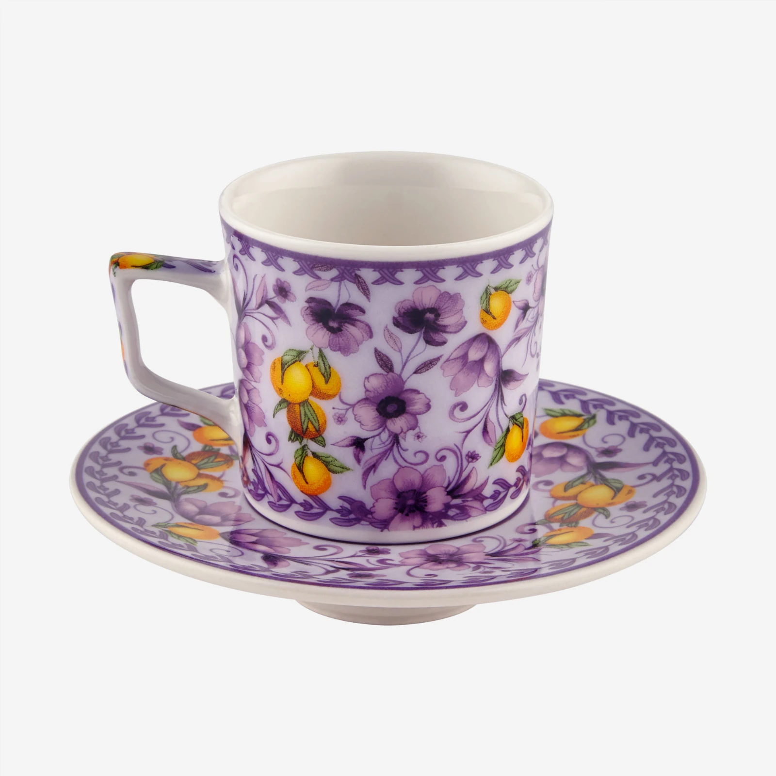 Arancia 2'li Türk Kahvesi Fincan Seti Mor Renk 120 ml