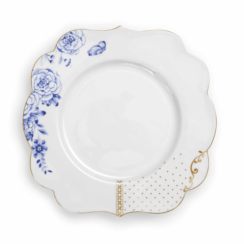 Royal White Kahvaltı Tabağı Mavi Renk 23.5 cm