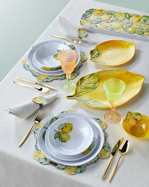 Turuncu Polyester Peçetelik 2 Parça Capri Collection by Chiara Alessi