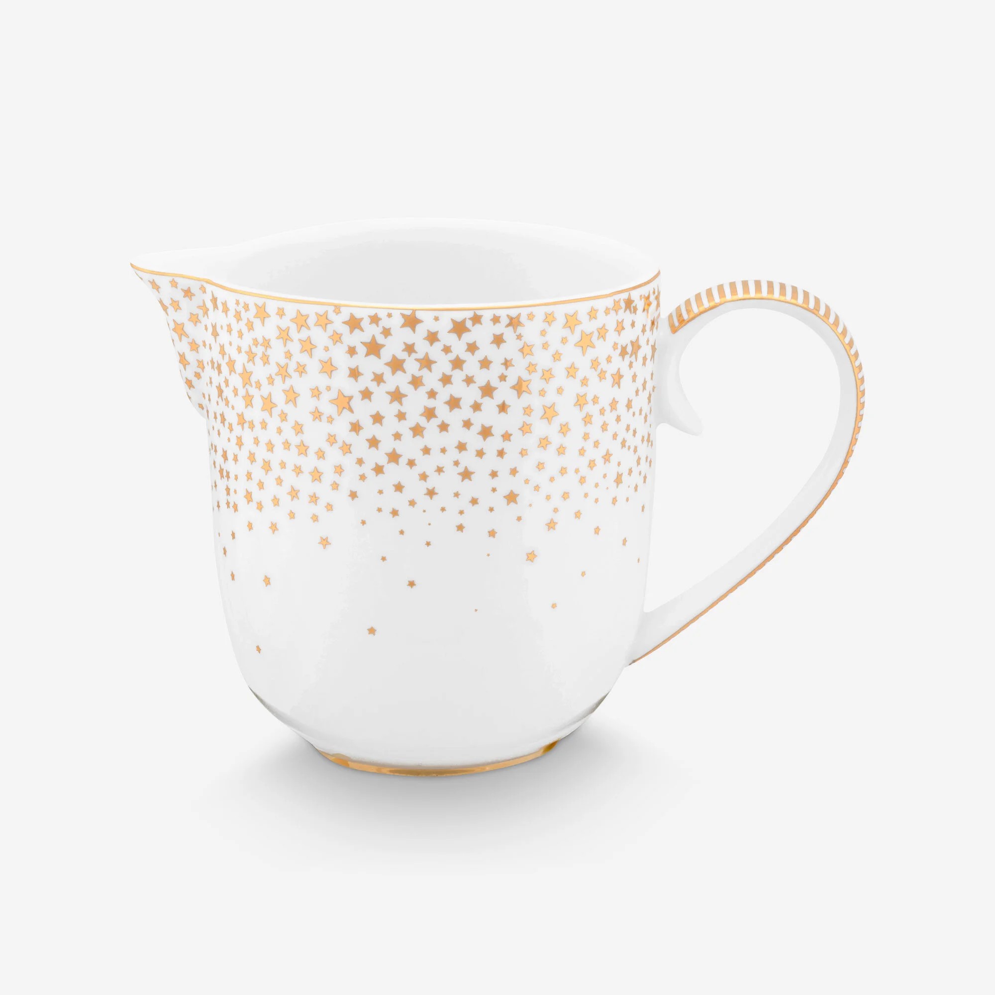 Beyaz Porselen Sütlük 260 Ml Royal Gold White Collection by Pip Studio