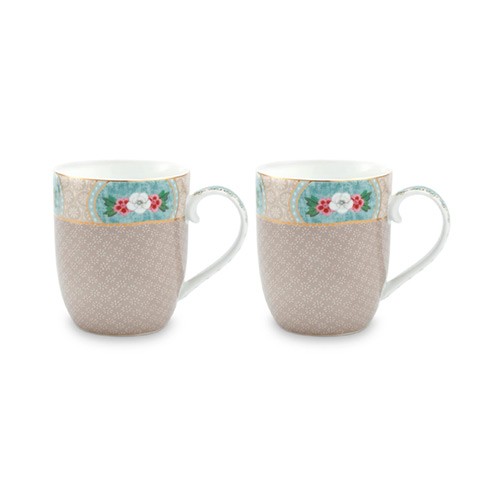 Blushing Birds İkili Küçük Mug Seti Haki Renk 145 ml