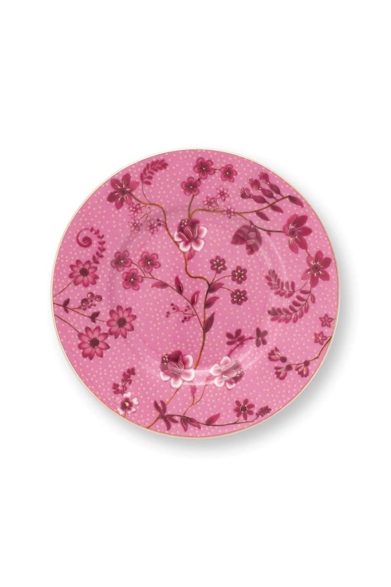 Jolie Porselen Petit Four Tabağı Pembe Renk 12 cm