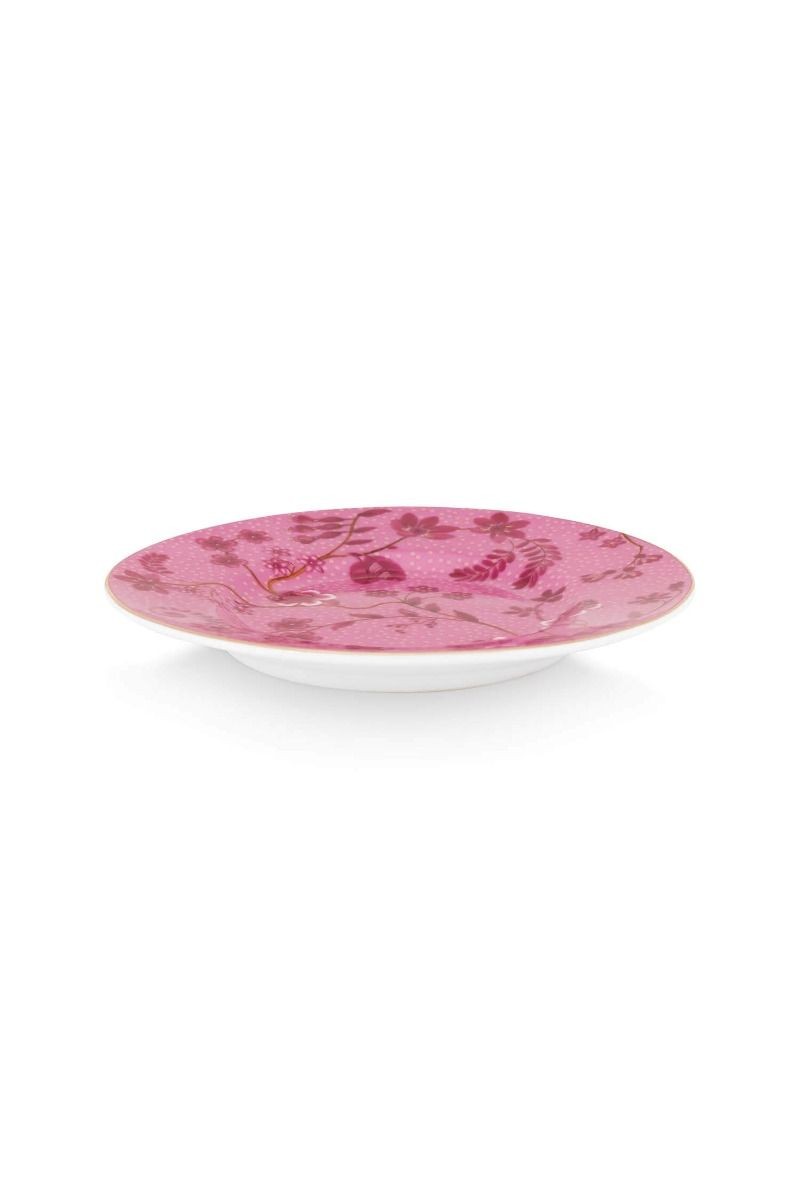 Jolie Porselen Petit Four Tabağı Pembe Renk 12 cm