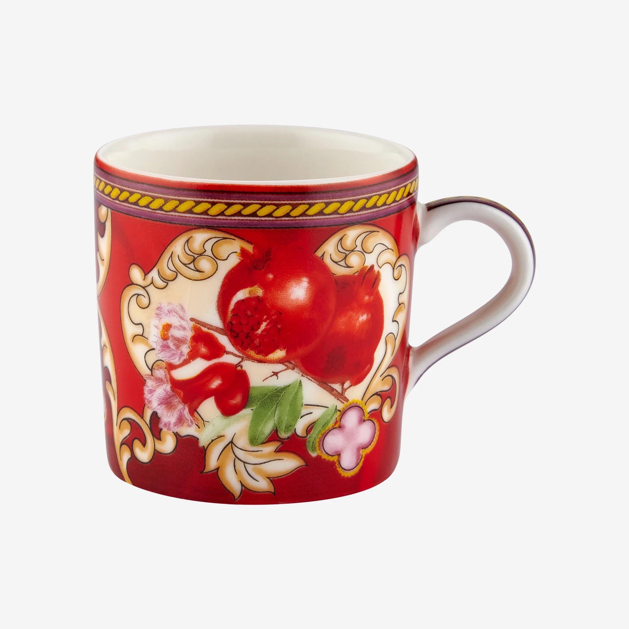 Capri Porselen Kahve Fincan Seti Kırmızı Renk 120 ml