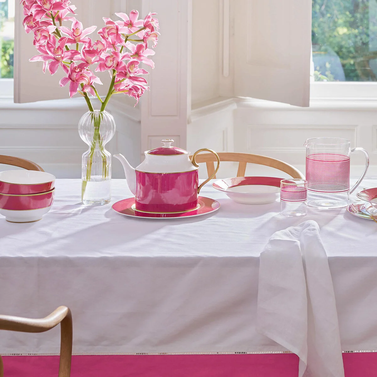 Chique Porselen Pasta Tabağı Pembe Renk 17 cm