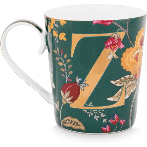 Harfli Mug Z Harfi Yeşil Renk 350 ml