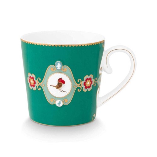 Love Birds Küçük Mug Yeşil Renk 150 ml