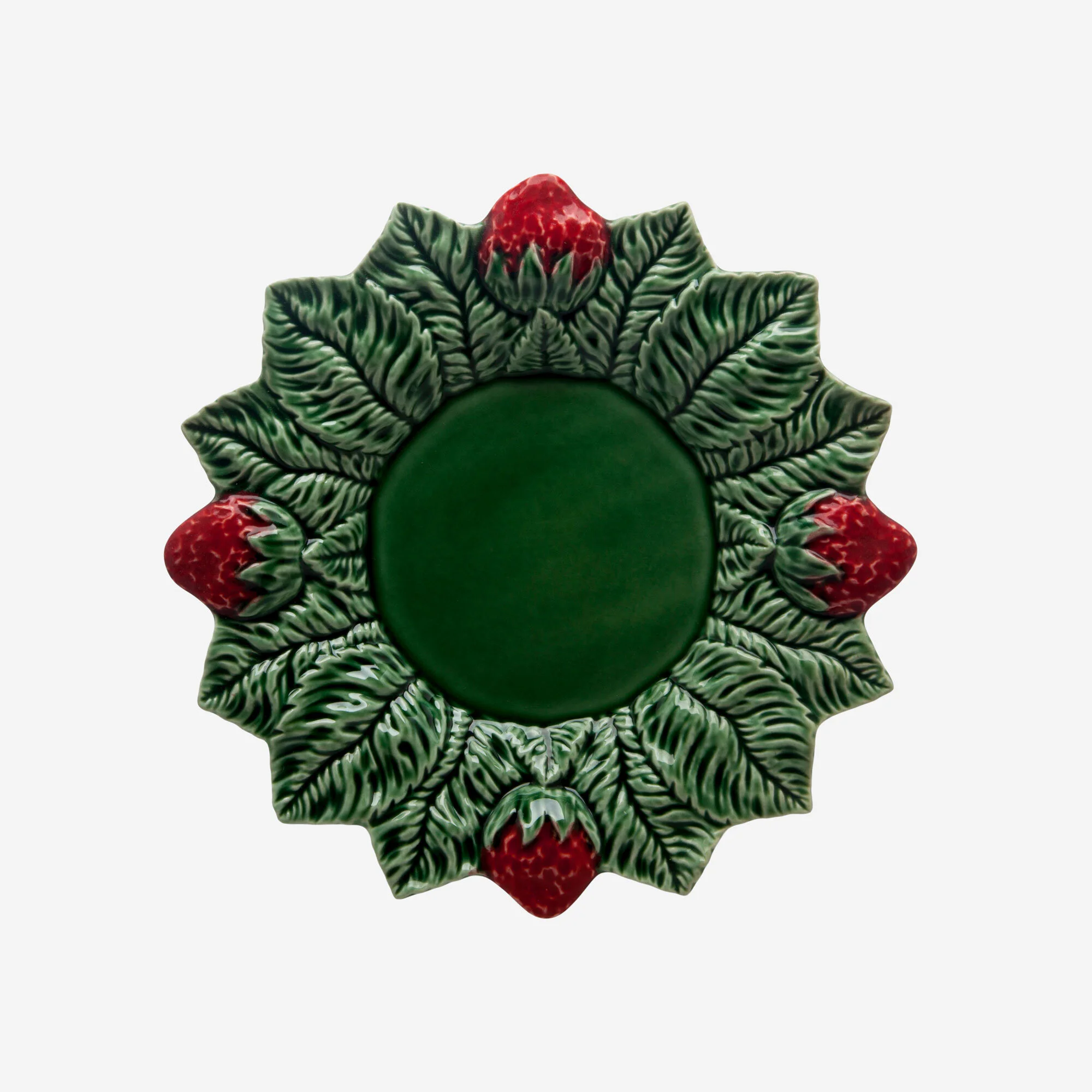 Bordallo Pinheiro Seramik Yemek Tabağı 26 Cm Yeşil Renk