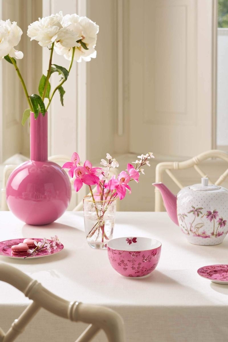 Jolie Porselen Kase Pembe Renk 12 cm