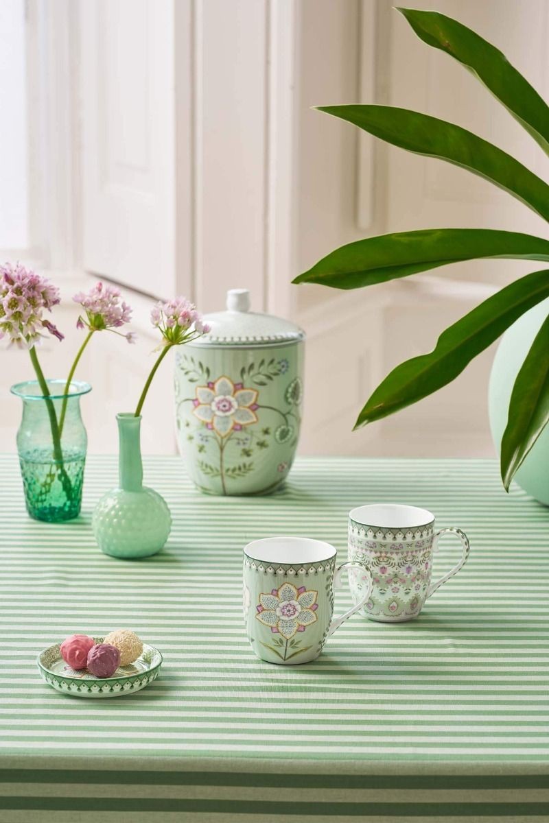 Lily & Lotus Porselen İkili Mug Seti Küçük Boy Yeşil Renk 145 ml