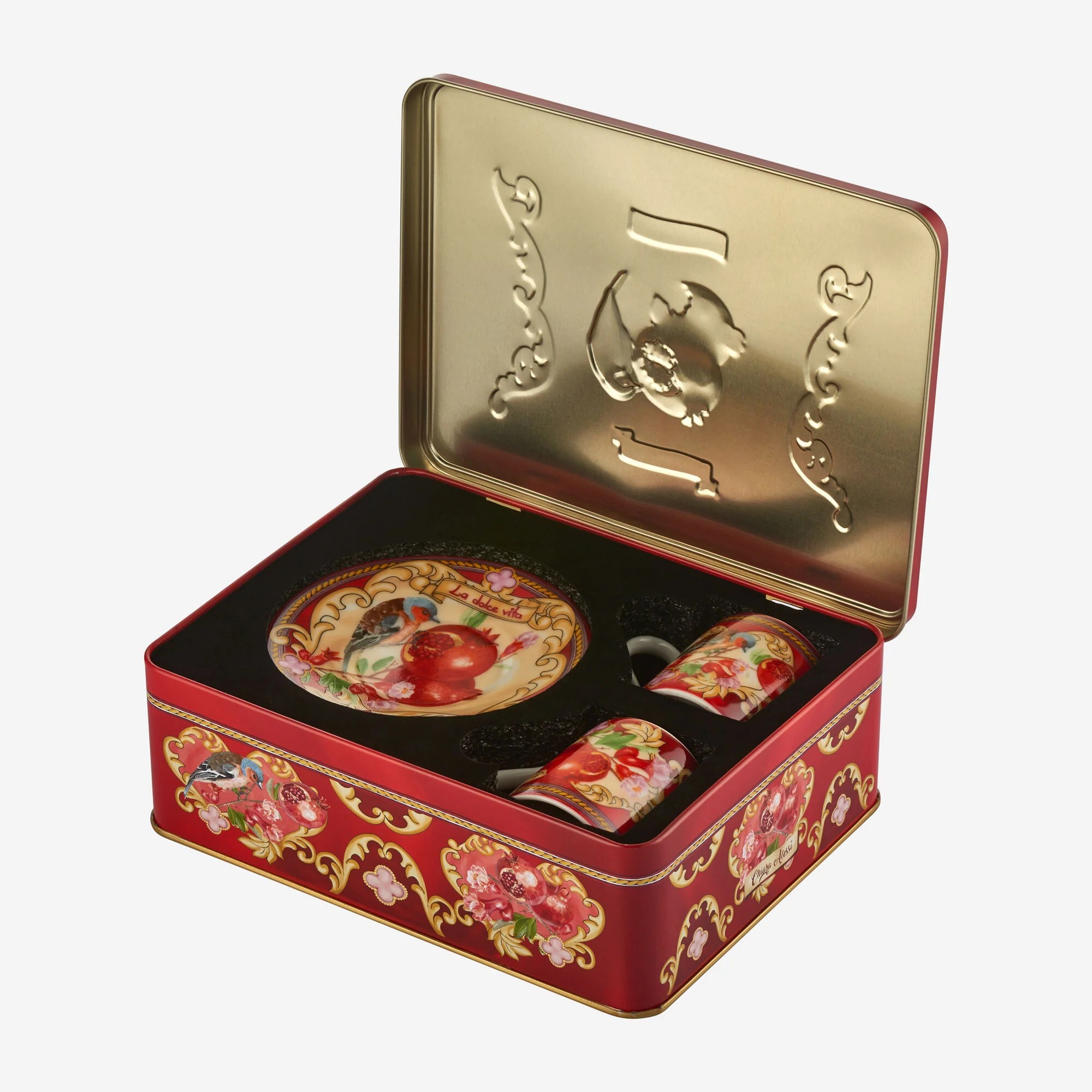 Capri Porselen Kahve Fincan Seti Kırmızı Renk 120 ml