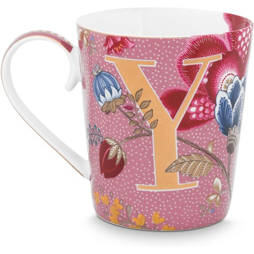 Harfli Mug Y Harfi Pembe Renk 350 ml