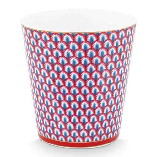 Pip Studio Flower Festival 4'lü Kulpsuz Mug Seti Mavi Renk 230 ml