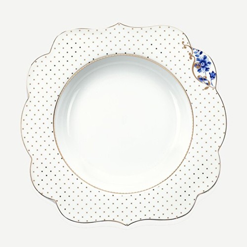 Royal White Porselen Çukur Tabak Beyaz Renk 23,5 cm