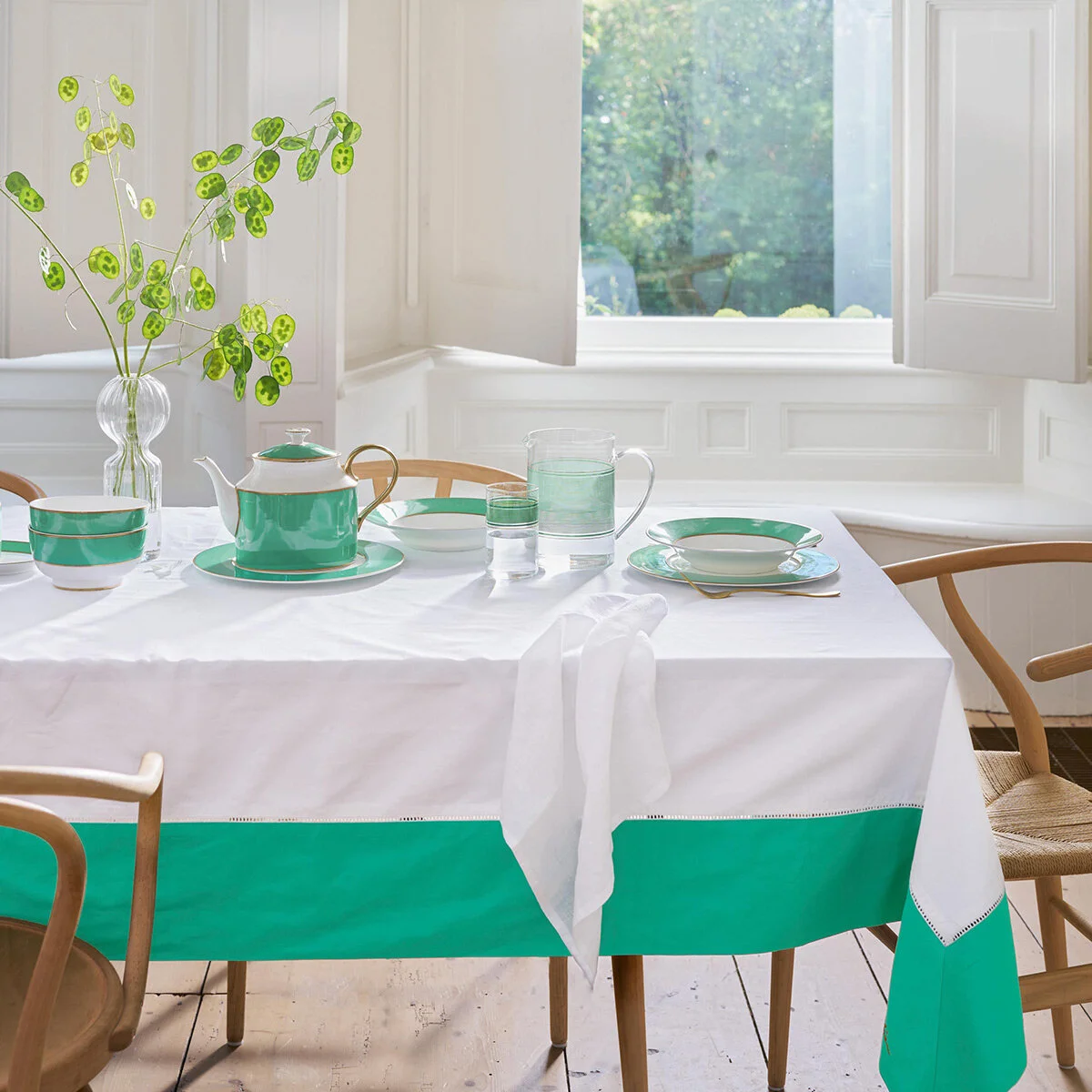 Chique Porselen Yemek Tabağı Yeşil Renk 28 cm