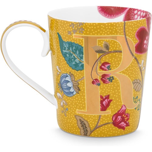 Harfli Mug R Harfi Sarı Renk 350 ml
