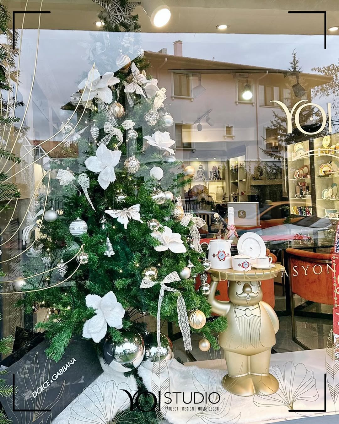 Ambrogio Metalik Gold Yan Sehpa