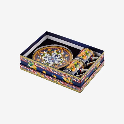 La Felicita Duo Porselen Kahve Fincan Seti Mavi Renk 120 ml