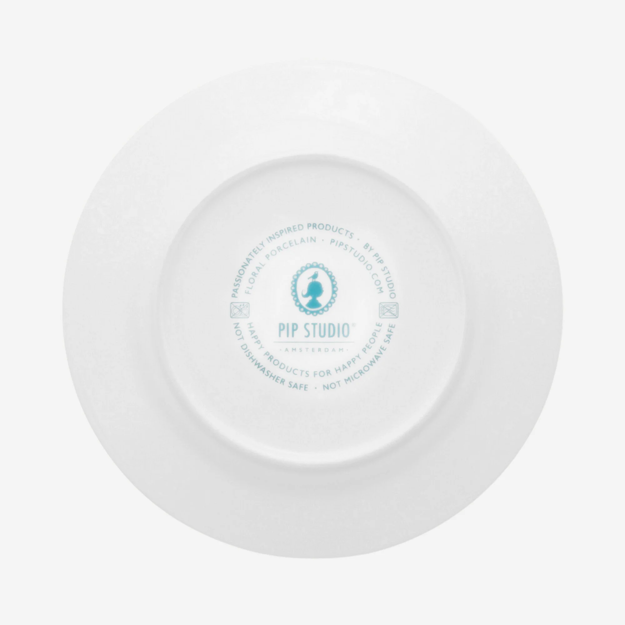 Flower Festival Porselen Pasta Tabağı Mavi Renk 17 cm