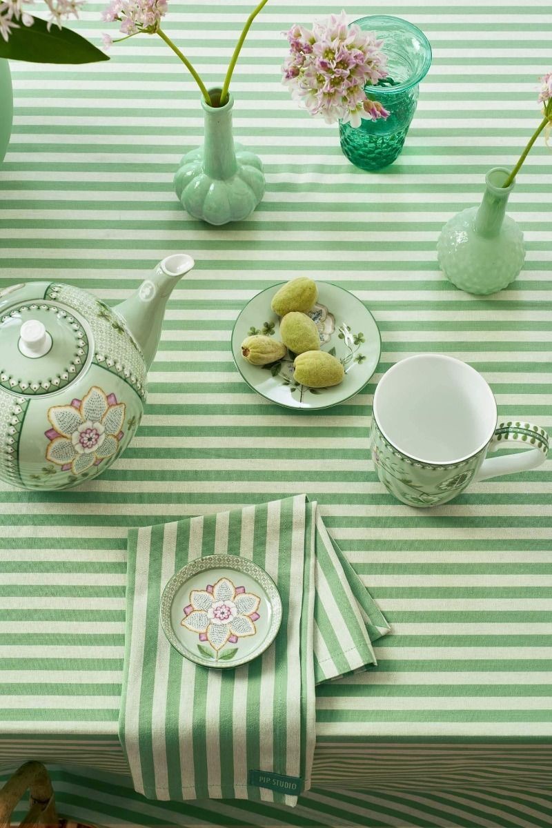 Lily & Lotus Porselen Çay Tabağı Yeşil Renk 9 cm