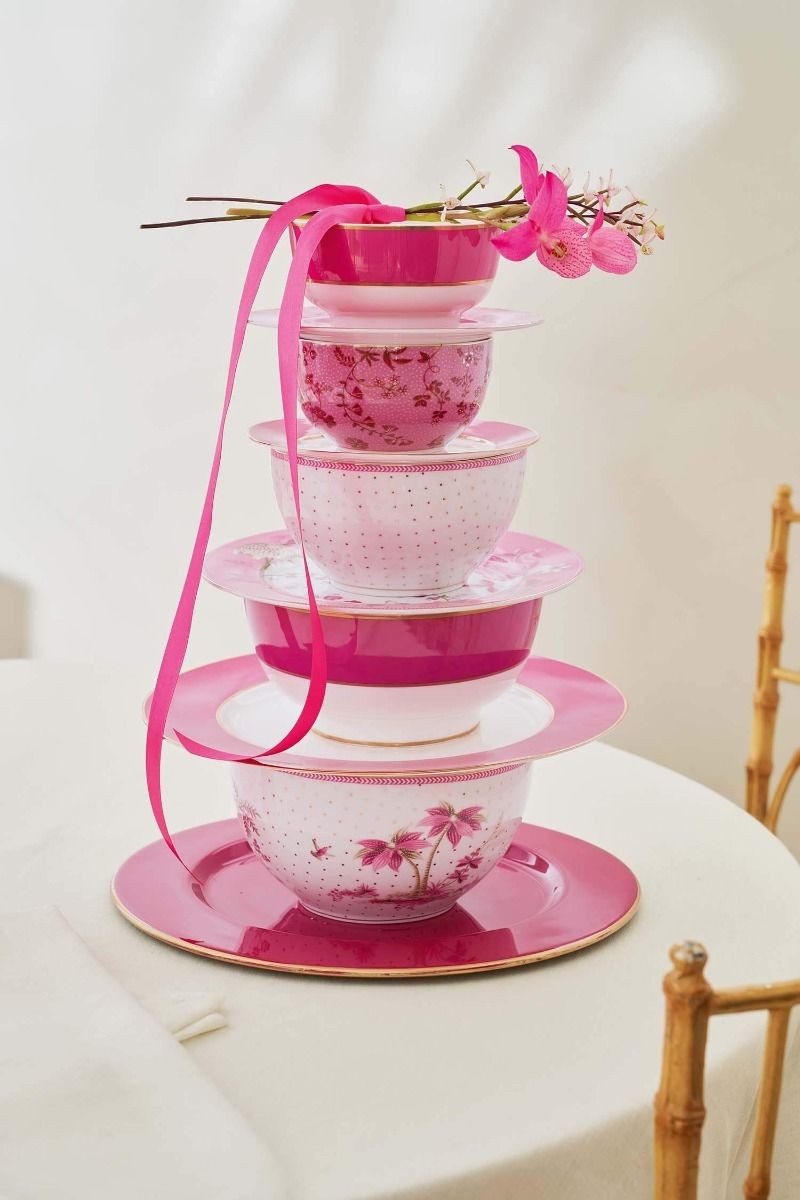 Jolie Porselen Kase Pembe Renk 15 cm