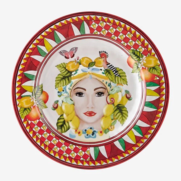 Kırmızı Melamin Yemek Tabağı 28 Cm Capri Collection by Chiara Alessi