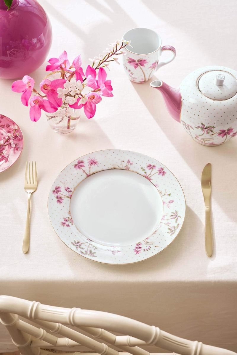 Jolie Porselen Yemek Tabağı Pembe Renk 26,5 cm