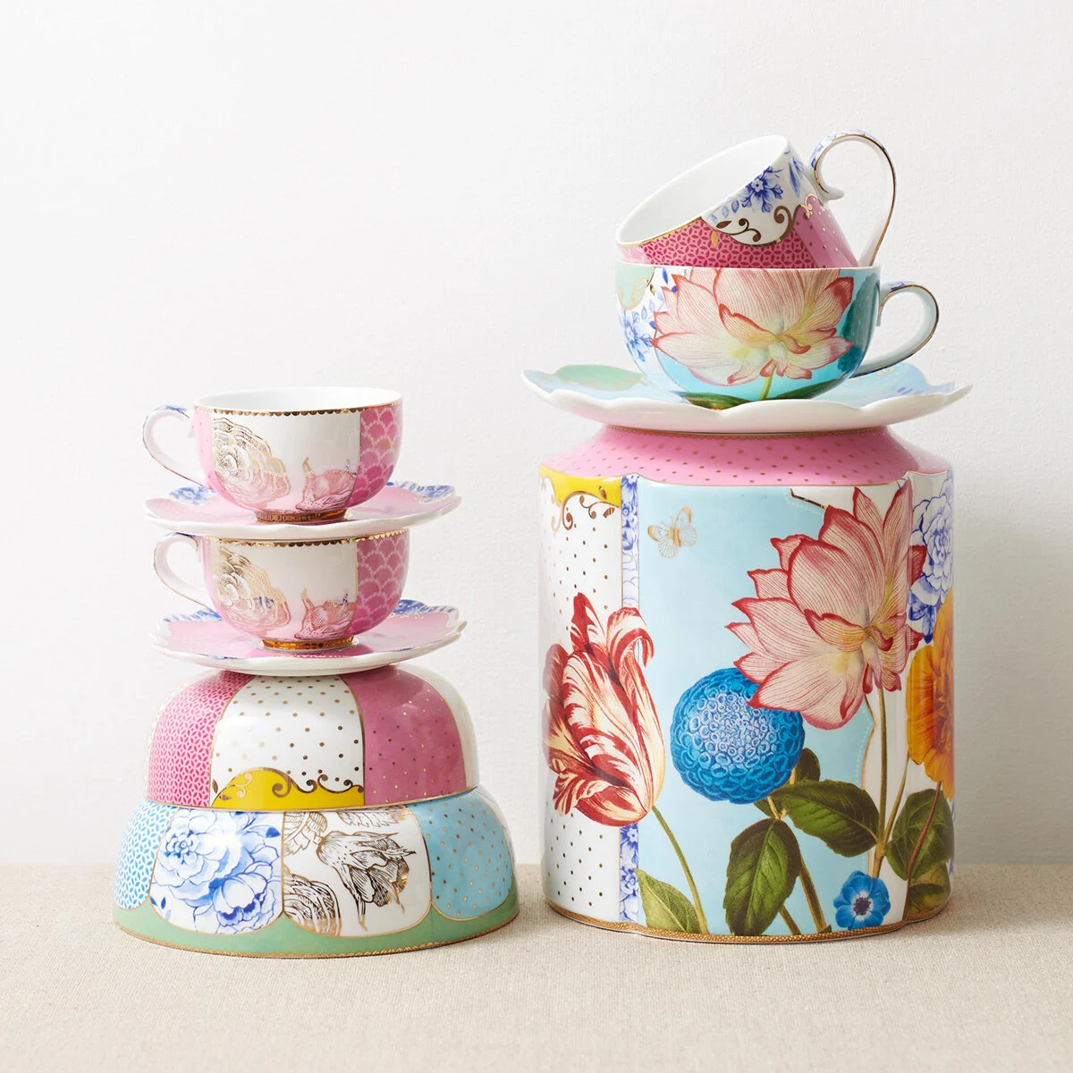 Royal Porselen Çay Fincanı Mavi Renk 225 ml