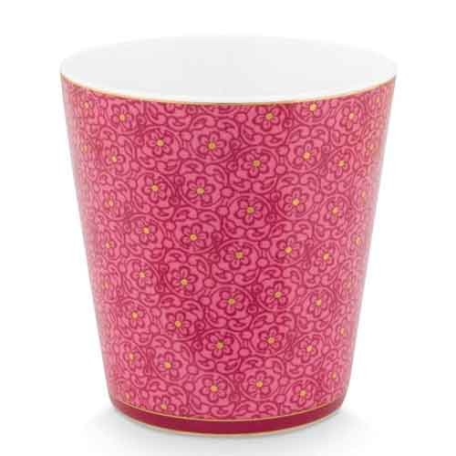 Flower Festival Kırmızı 4'lü Kulpsuz Mug Seti Kırmızı Renk 230 ml