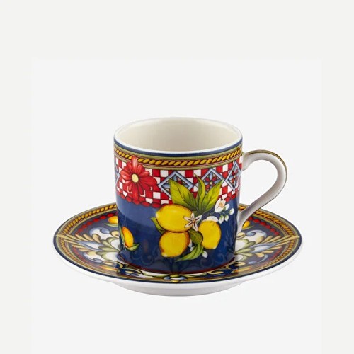 La Felicita Porselen Kahve Fincanı Mavi Renk 120 ml