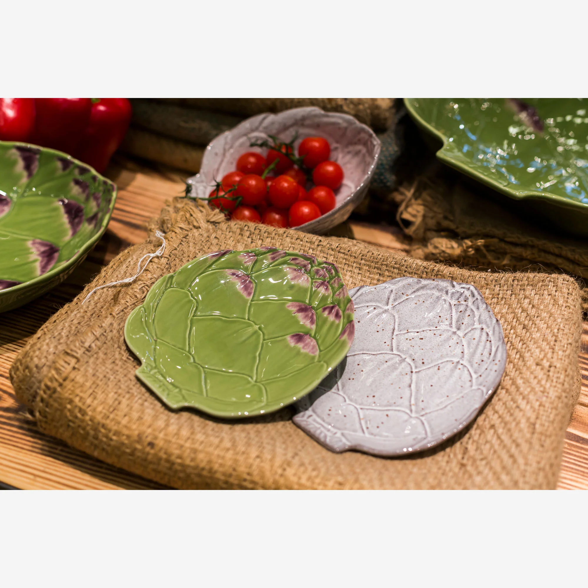 Bordallo Pinheiro Seramik Pasta Tabağı 17 Cm Yeşil Renk