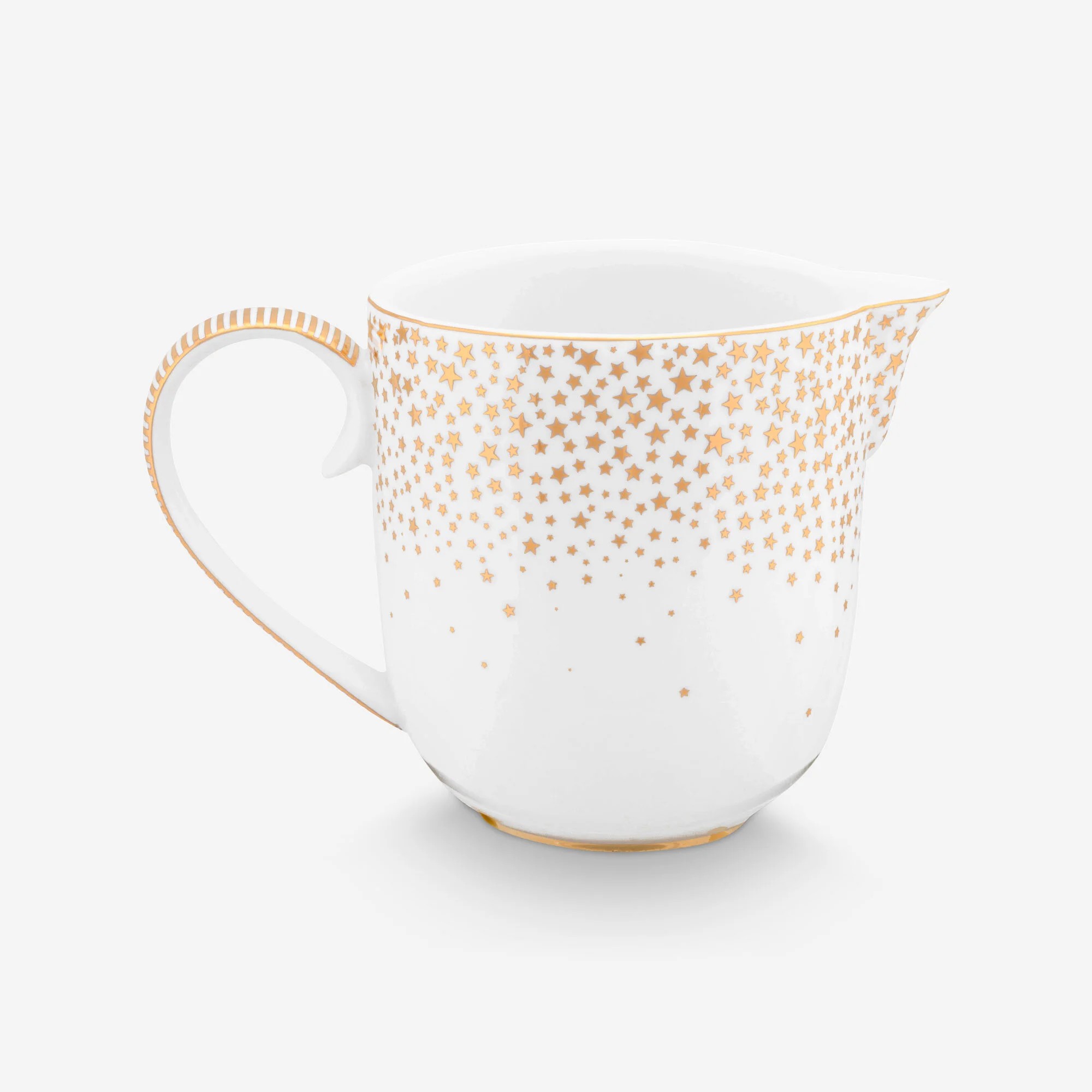 Beyaz Porselen Sütlük 260 Ml Royal Gold White Collection by Pip Studio