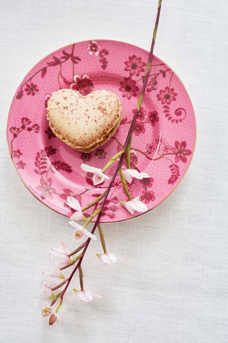 Jolie Porselen Petit Four Tabağı Pembe Renk 12 cm