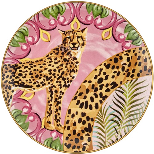 İl Giardino Leopar Desenli Tabak 26 cm