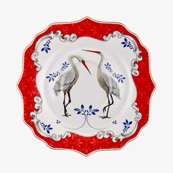 Allure Porselen Çay Tabağı Kırmızı Renk 15 Cm