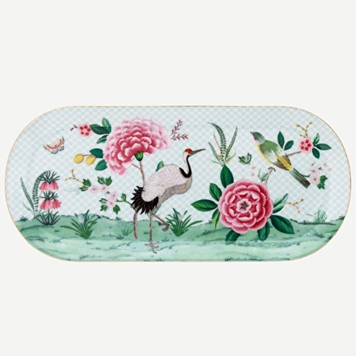 Blushing Birds Porselen Servis Tabağı Beyaz Renk 33,3 cm