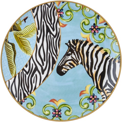 İl Giardino Zebra Desenli Tabak 26 cm