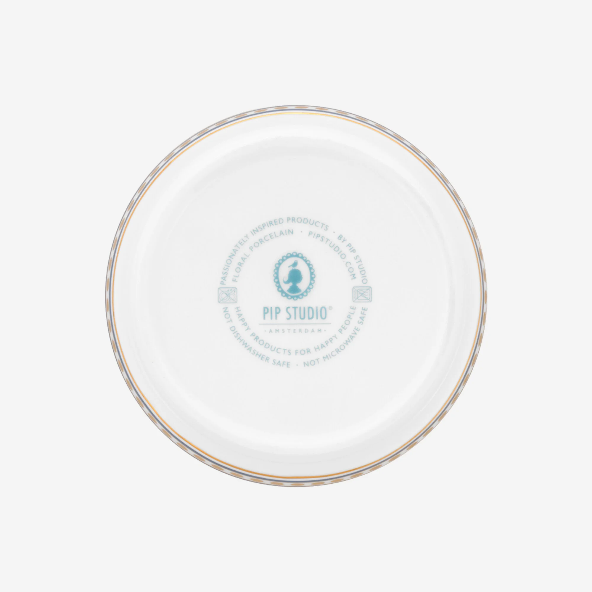 Flower Festival Porselen Çay Tabağı Mavi Renk 9 cm